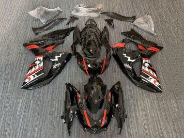 Best 2009-2016 Suzuki GSXR 1000 Motorcycle Fairings - Black Red White Jaws Shark