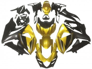 Best 2009-2016 Suzuki GSXR 1000 Motorcycle Fairings - Gold Black Dark Grey