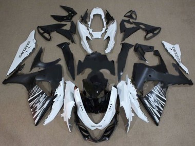 Best 2009-2016 Suzuki GSXR 1000 Motorcycle Fairings - White Black Silver Checker
