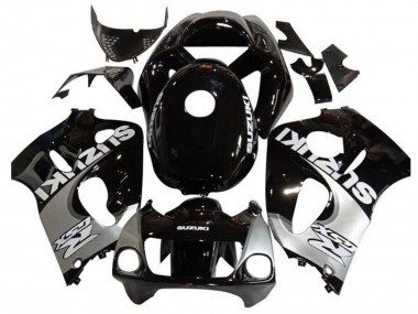 Best 1996-2000 Suzuki GSXR 600 / GSXR 750 Motorcycle Fairings - Black Silver