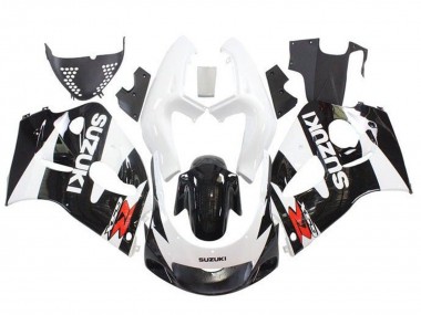 Best 1996-2000 Suzuki GSXR 600 / GSXR 750 Motorcycle Fairings - White Black Red