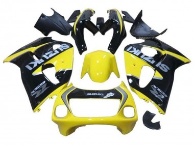 Best 1996-2000 Suzuki GSXR 600 / GSXR 750 Motorcycle Fairings - Yellow Black Silver