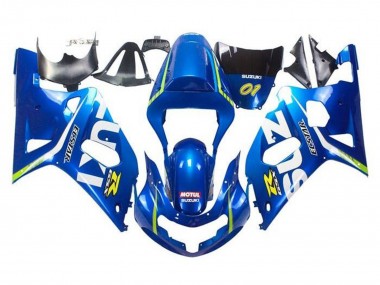 Best 2001-2003 Suzuki GSXR 600 / GSXR 750 Motorcycle Fairings - Blue Yellow Green White