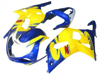 Best 2001-2003 Suzuki GSXR 600 / GSXR 750 Motorcycle Fairings - Blue Yellow White