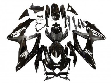 Best 2008-2010 Suzuki GSXR 600 / GSXR 750 Motorcycle Fairing - Glossy Black Matte Black