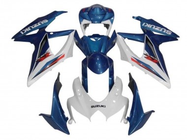 Best 2008-2010 Suzuki GSXR 600 / GSXR 750 Motorcycle Fairings - Blue White Red