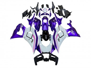 Best 2021-2024 Yamaha YZF R7 Motorcycle Fairings - White Purple Pink