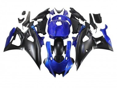 Best 2021-2024 Yamaha YZF R7 Motorcycle Fairings - Blue Matte Black