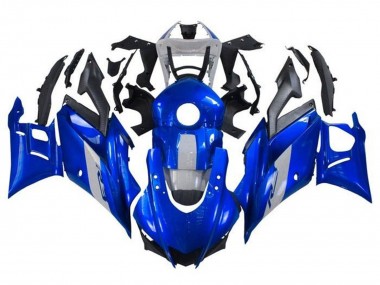 Best 2019-2021 Yamaha YZF R3/R25 Motorcycle Fairings - Blue Grey Black