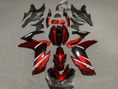 Best 2022-2024 Yamaha YZF R3/R25 Motorcycle Fairings - Red White Glossy Black