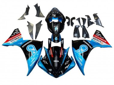 Best 2009-2011 Yamaha YZF 1000 R1 Motorcycle Fairings - Black Light Blue Red Petronas