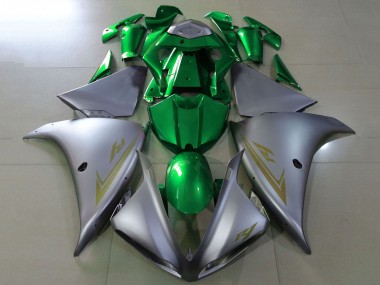 Best 2009-2011 Yamaha YZF 1000 R1 Motorcycle Fairings - Silver Green