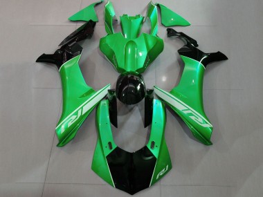 Best 2015-2019 Yamaha YZF 1000 R1 Motorcycle Fairings - Green Glossy Black Silver
