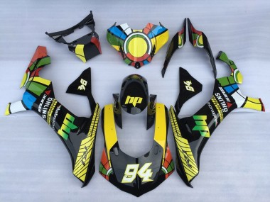 Best 2015-2019 Yamaha YZF 1000 R1 Motorcycle Fairings - White Blue Green Yellow Red Color Wheel 94