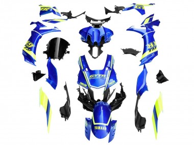 Best 2020-2025 Yamaha YZF 1000 R1 Motorcycle Fairings - Blue Yellow White GYTR