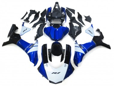 Best 2020-2025 Yamaha YZF 1000 R1 Motorcycle Fairing Kits - White Blue Glossy Black