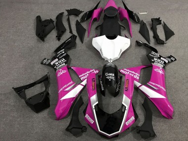 Best 2020-2025 Yamaha YZF 1000 R1 Motorcycle Fairings - Pink White Glossy Black Sam