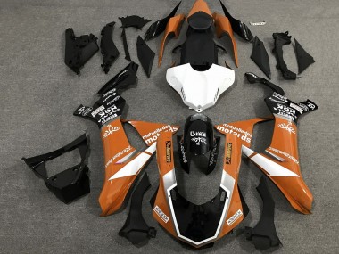 Best 2020-2025 Yamaha YZF 1000 R1 Motorcycle Fairings - Orange White Glossy Black Sam
