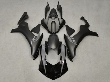 Best 2020-2025 Yamaha YZF 1000 R1 Motorcycle Fairings - Glossy Black Matte Black Nardo Grey