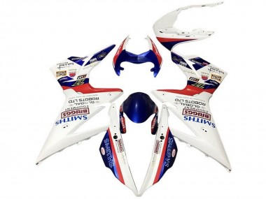 Best 2013-2016 Triumph Daytona 675 Triple Motorcycle Fairings - White Red Blue Smiths