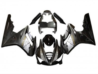 Best 2009-2012 Triumph Daytona 675 Triple Motorcycle Fairings - Silver Glossy Black