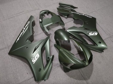 Best 2009-2012 Triumph Daytona 675 Triple Motorcycle Fairings - Matte Green White