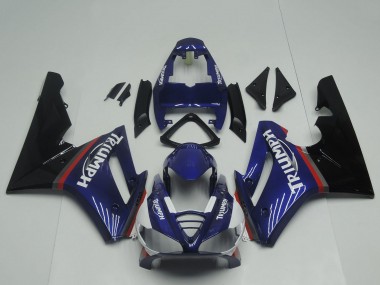 Best 2009-2012 Triumph Daytona 675 Triple Motorcycle Fairings - Blue Red Glossy Black