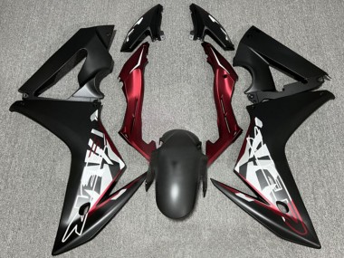 Best 2014-2016 Honda CBR650F Motorcycle Fairings - Matte Black Red