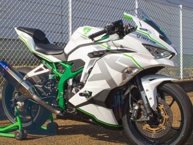 Best 2019-2025 Kawasaki ZX4R ZX-4RR Motorcycle Fairings - White Silver Green