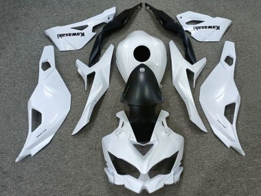Best 2019-2025 Kawasaki ZX4R ZX-4RR Motorcycle Fairings - White Matte Black