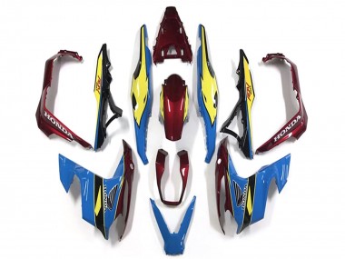 Best 2018-2021 Honda ADV150 Motorcycle Fairings - Blue Yellow Red