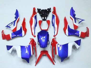 Best 2018-2021 Honda ADV150 Motorcycle Fairings - White Red Blue