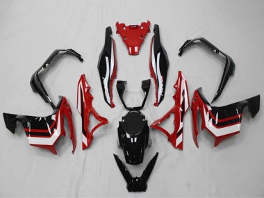 Best 2018-2021 Honda ADV150 Motorcycle Fairings - White Red Glossy Black