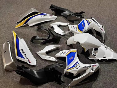 Best 2022-2024 Honda ADV160 Motorcycle Fairings - White Blue Yellow HRC