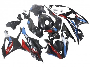 Best 2023-2024 BMW S1000RR Motorcycle Fairings - Blue Red Carbon Fiber