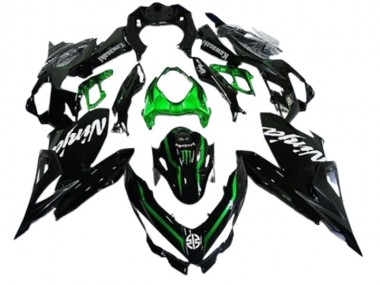 Best 2018-2024 Kawasaki EX400 Motorcycle Fairings - Glossy Black Green Monster