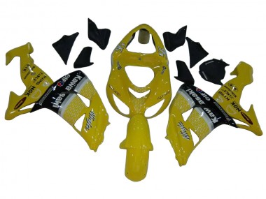 Best 2006-2007 Kawasaki ZX10R Motorcycle Fairings - Yellow Silver Black Elf