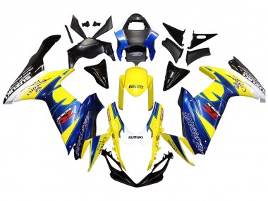 Best 2011-2024 Suzuki GSXR 600/750 Motorcycle Fairings - Yellow Blue White Black Corona Extra Alstare