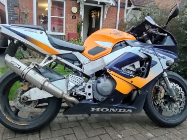 Best 2000-2001 Honda CBR900RR 929RR Motorcycle Fairings - Silver Orange Blue
