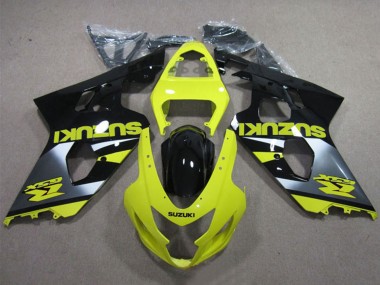 Best 2004-2005 Suzuki GSXR 600 Motorcycle Fairings - Yellow Silver Glossy Black