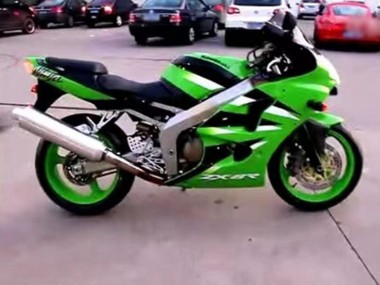 Best 2000-2002 Kawasaki ZX6R Motorcycle Fairing - Green White Black