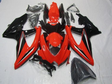 Best 2008-2010 Suzuki GSXR 600 Motorcycle Fairings - Red Black