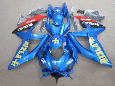 Best 2008-2010 Suzuki GSXR 600 Motorcycle Fairings - Blue Yellow Red Black Rizla Motul