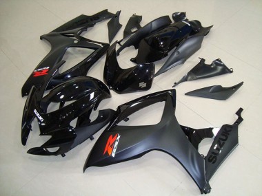 Best 2006-2007 Suzuki GSXR 750 Motorcycle Fairings - Glossy Black Matte Black Red