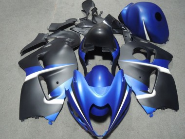 Best 1996-2007 Suzuki GSXR 1300 Hayabusa Motorcycle Fairings - Blue White Matte Black