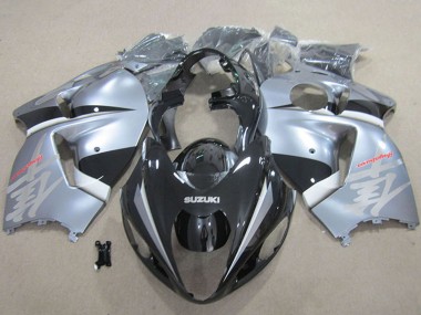 Best 1996-2007 Suzuki GSXR 1300 Hayabusa Motorcycle Fairings - Matte Black Silver