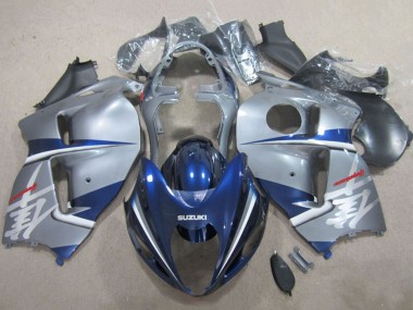 Best 1996-2007 Suzuki GSXR 1300 Hayabusa Motorcycle Fairings - Silver Blue