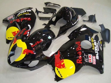 Best 1996-2007 Suzuki GSXR 1300 Hayabusa Motorcycle Fairings - Glossy Black Yellow Red Bull
