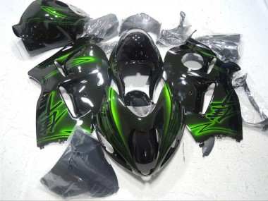 Best 1996-2007 Suzuki GSXR 1300 Hayabusa Motorcycle Fairings - Glossy Black Green