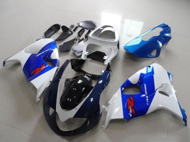 Best 1998-2003 Suzuki TL1000R Motorcycle Fairing - White Blue Black